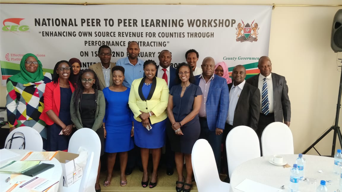 Some of the participants of the Centre for Economic Governance's National Peer to Peer Learning workshop on the First and Second of February 2019.